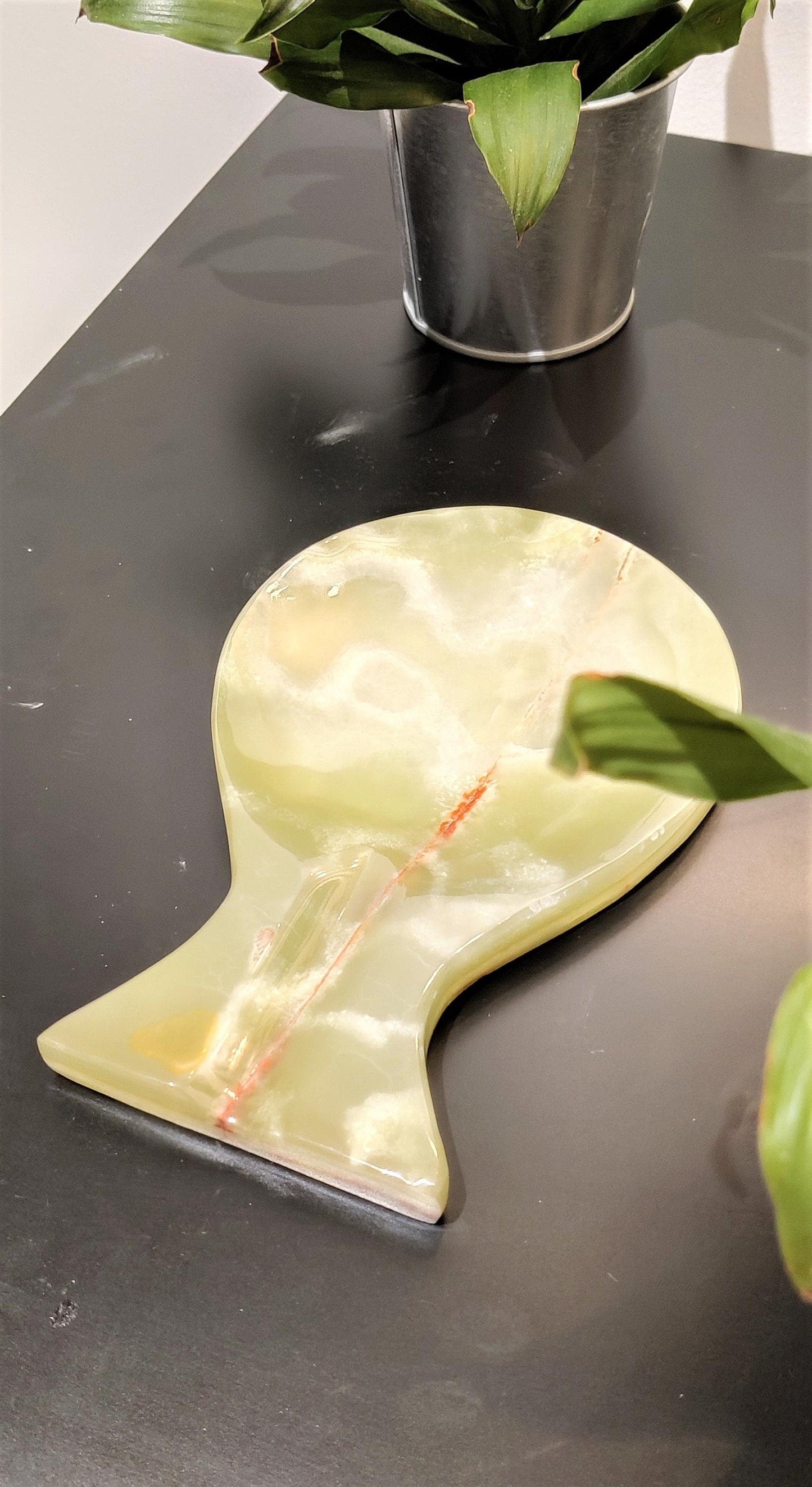 Marble Spoon Rest, Handmade Marble Black Spoon Ladle Utensil Rest, Kitchen Tool Holder (Green onyx), Gift For Home, Kitchen Décor, Kitchen My Store
