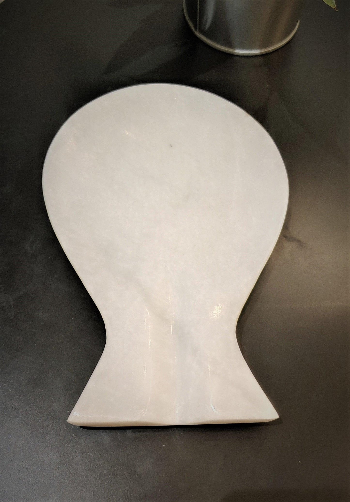 Marble Spoon Rest, Handmade Marble Black Spoon Ladle Utensil Rest, Kitchen Tool Holder (White), Gift For Home, Kitchen Décor, Kitchen My Store