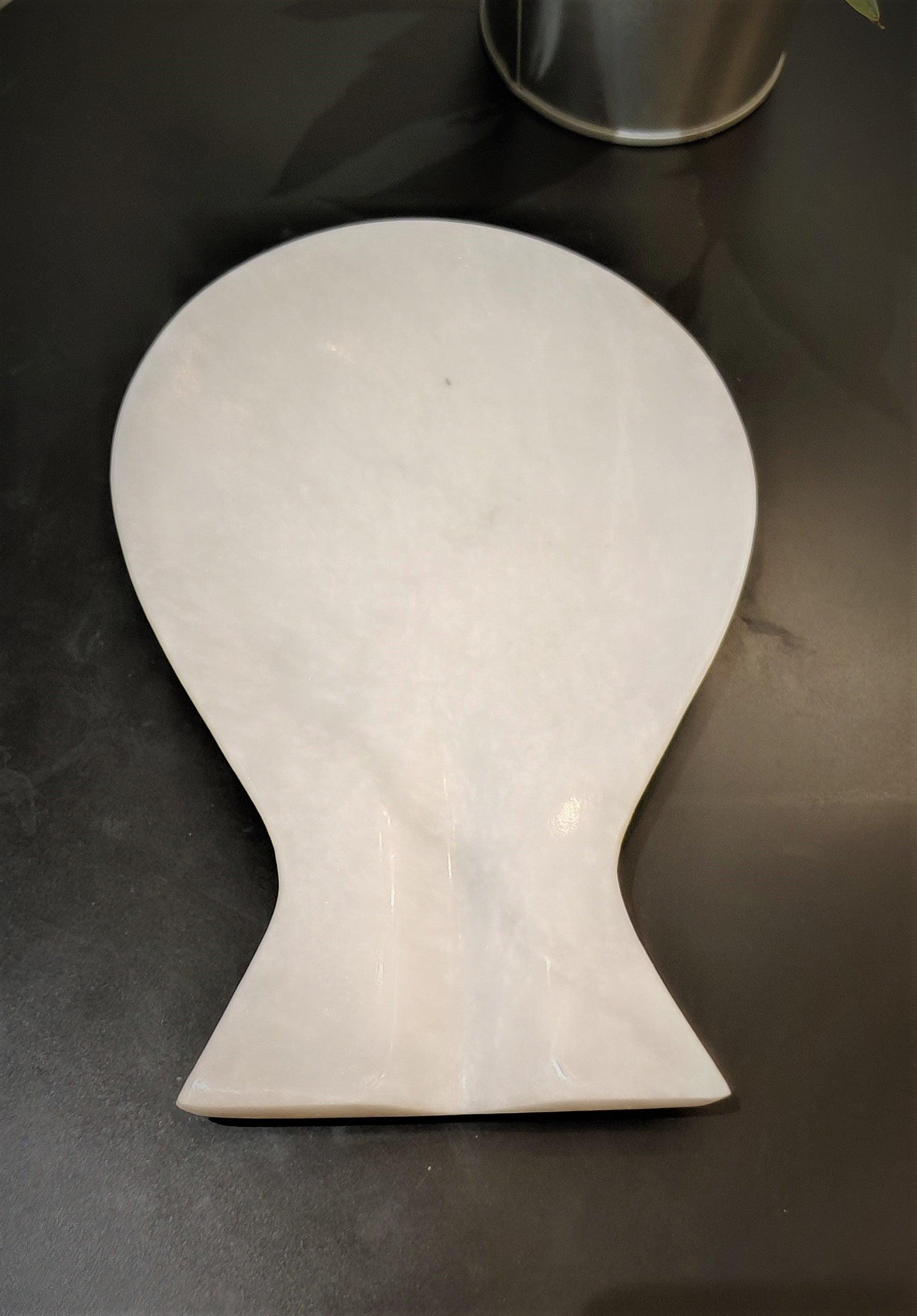 Marble Spoon Rest, Handmade Marble Black Spoon Ladle Utensil Rest, Kitchen Tool Holder (White), Gift For Home, Kitchen Décor, Kitchen My Store