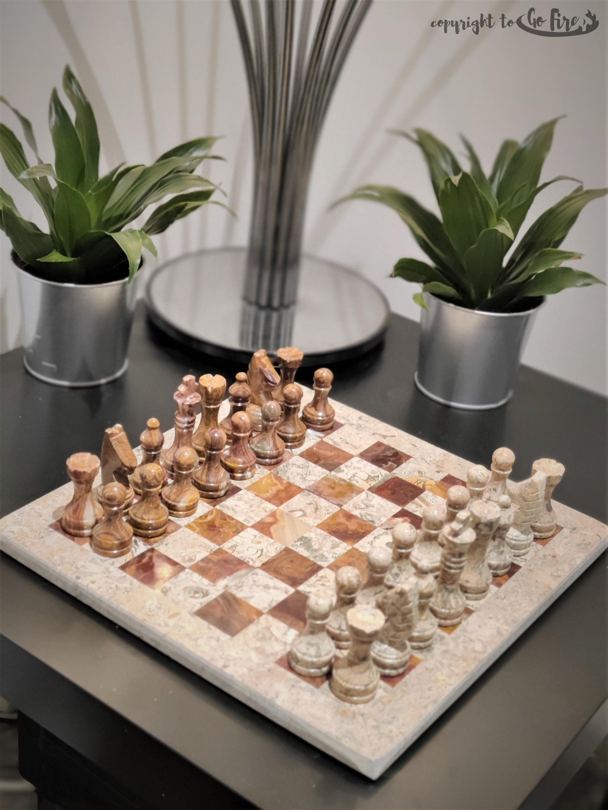 Marble Chess | Marble Chess Set | Handmade| Gifts for Him| Christmas Gifts | Chess in Stone & Red Marble | Home Decor | Chess GOFIRE OUTLET