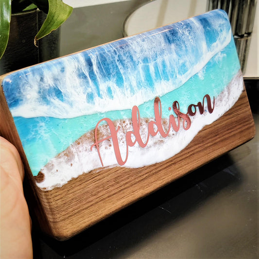 Personalized Ocean Resin Art Jewelry Box, Custom Jewelry Box, Travel Jewelry Box, Gift For Her, Wooden Jewelry Box, Personalized Jewelry Box GOFIRE OUTLET